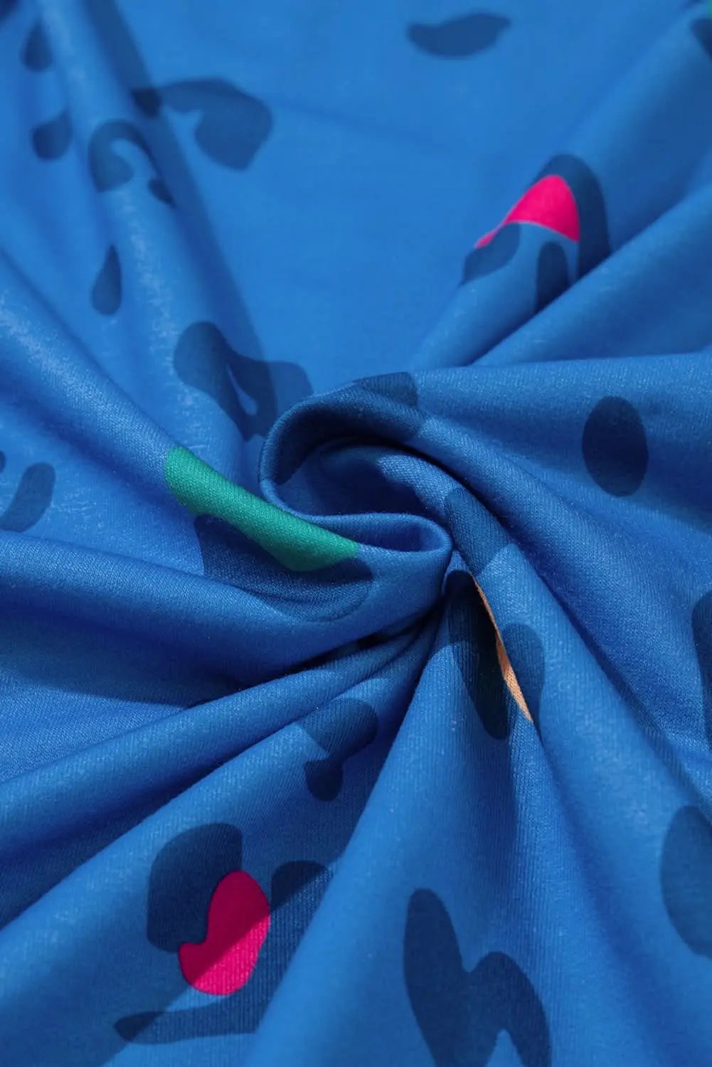 Sky blue leopard print pullover - Love Salve